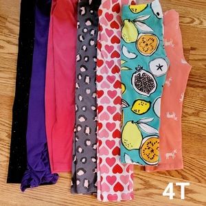 4T Leggings LOT - 7 pair